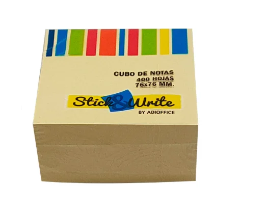 POST IT CUBO 76 X 76CM AMARILLO 400 HJS STCKWRITE