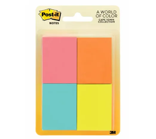 POST IT 653 35 X 47CM 4 COLORES 200HJS FEUILLETS 3M