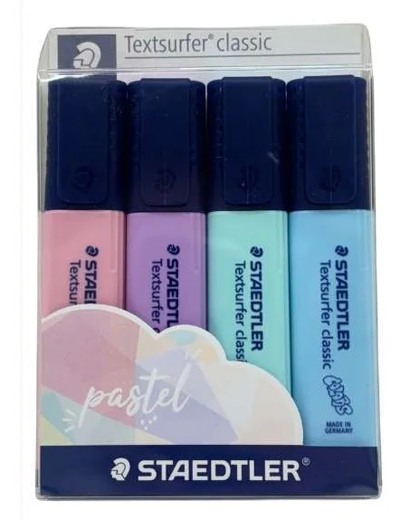SET DESTACADORES4 COL PASTEL STAEDTLER 364 CWP4PA