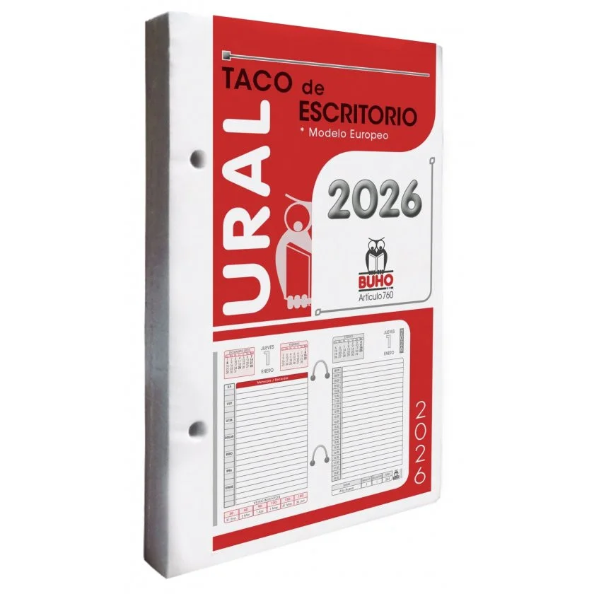 TACO CALENDARIO 2026 GRANDE BUHO ART760 17x10.5CM
