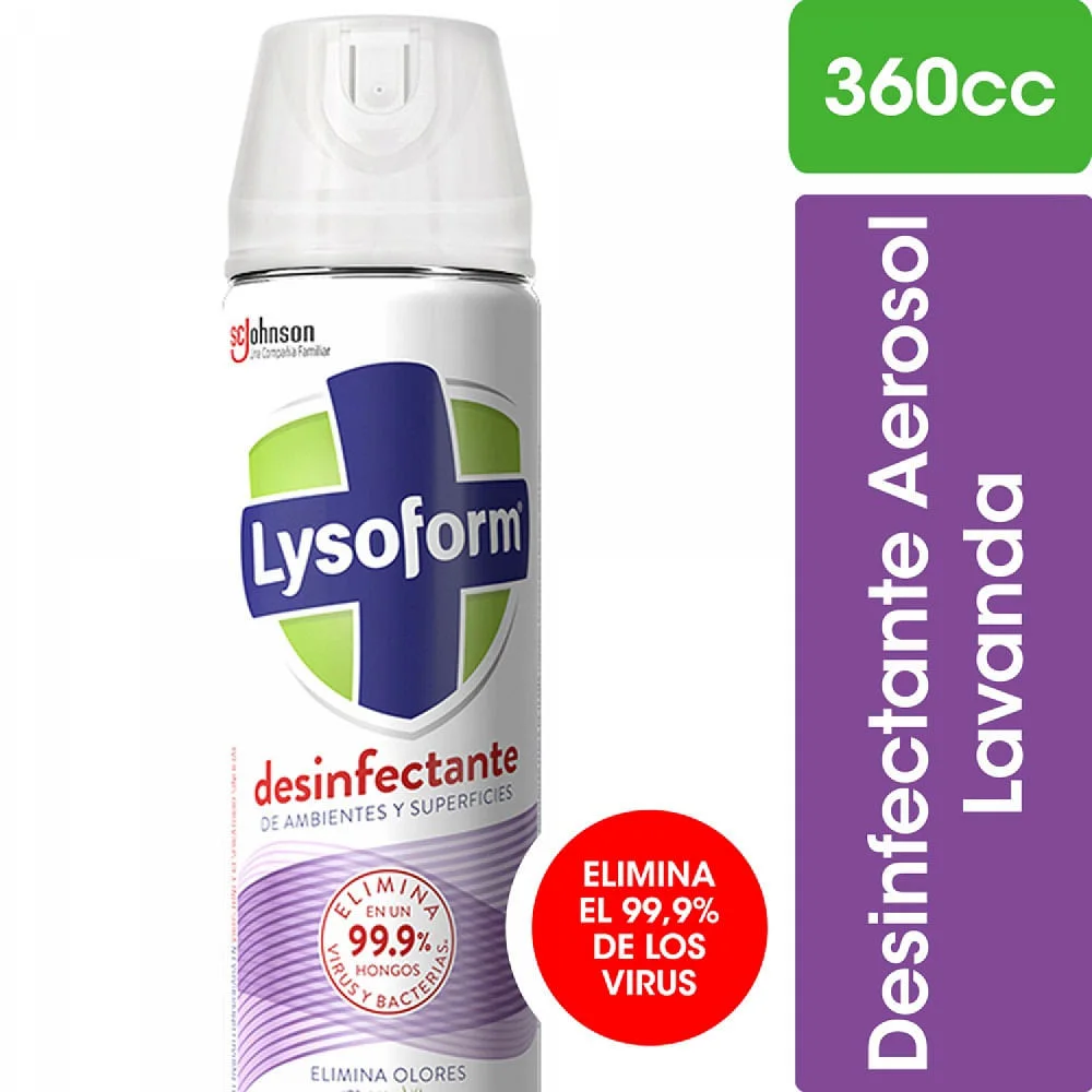 DESODORANTE AMBIENTAL DESINFECTANTE LYSOFORM 360CC LAVANDAi