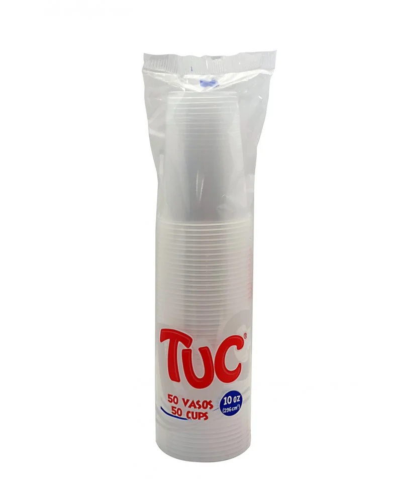 VASO PLASTICO 200ML 7 ONZ 50 UND TRANSP TUC