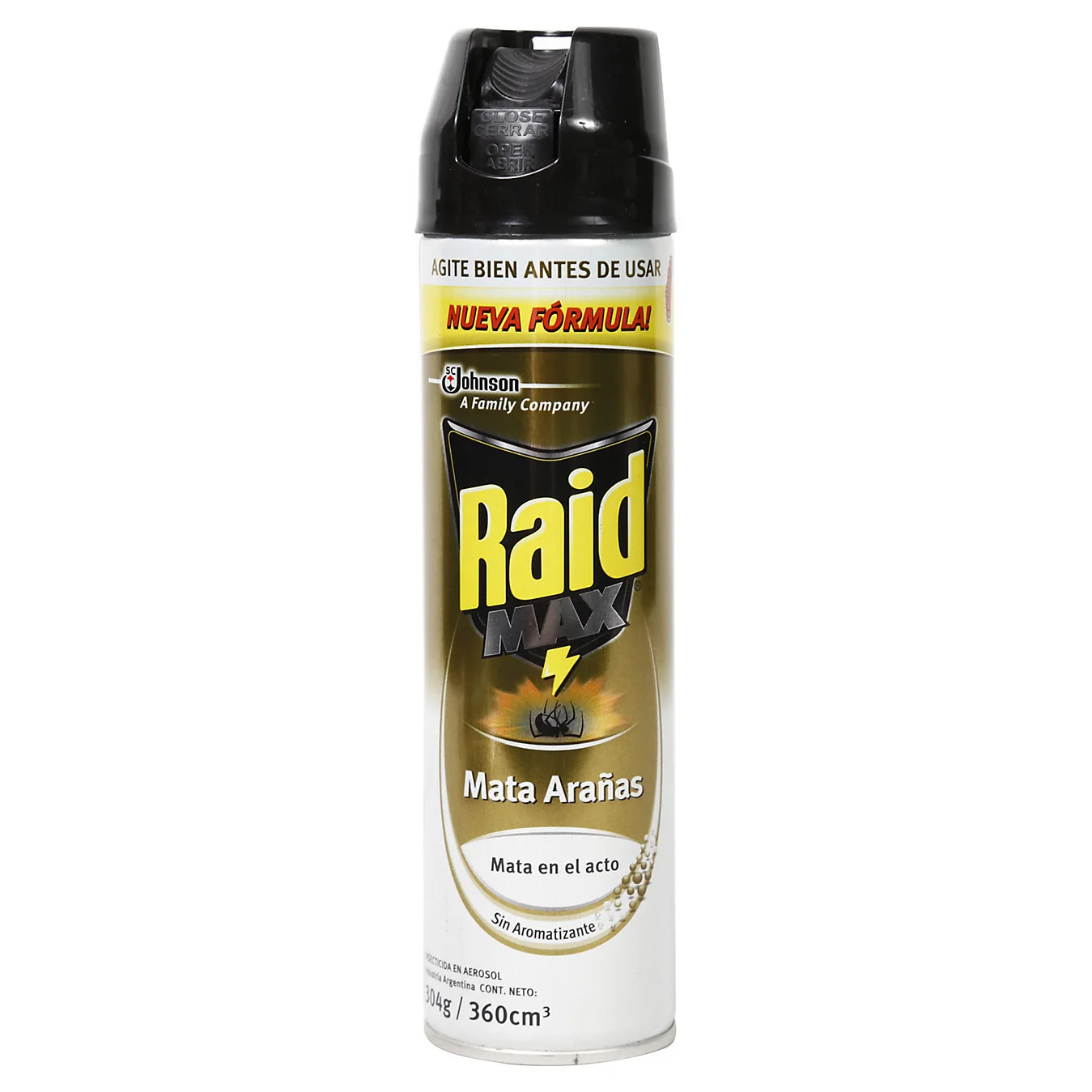 INSECTICIDA ARANA RAID 360CC MAX