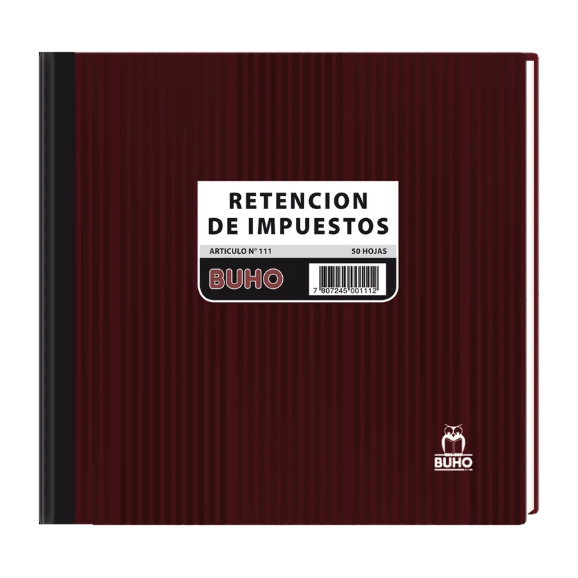LIBRO RETENCION IMPUESTOS 50 HJS BUHO ART 111i