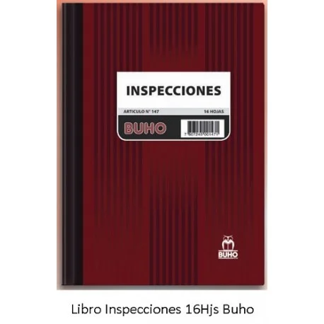 LIBRO INSPECCIONES 16 HJS ART 147 BUHO