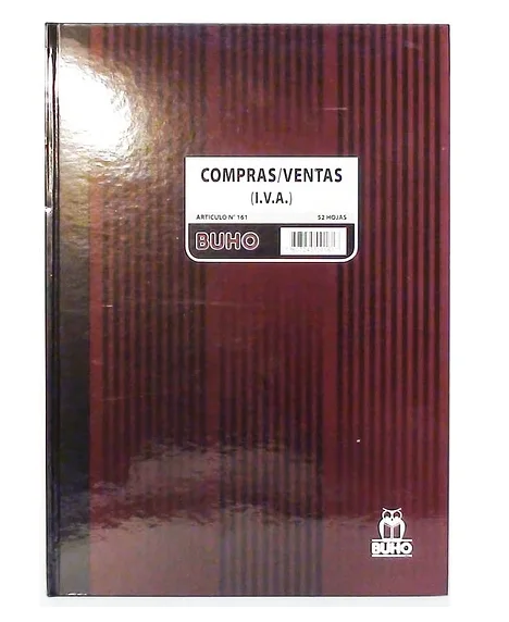 LIBRO COMPRA VENTAS 52 HJS ART 161 BUHO