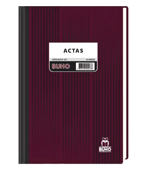 LIBRO ACTAS 50 HJS ART 577 BUHO FOLIADO
