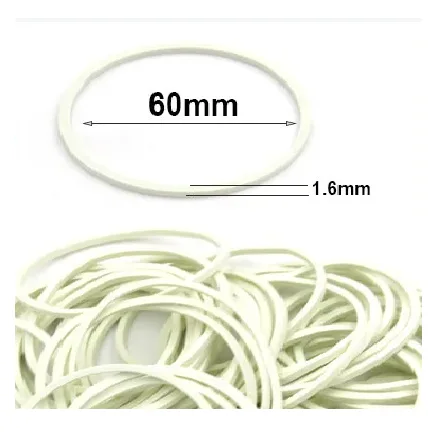 ELASTICO 1 KILO 60MM 1.6 X 1.6 BLANCO 1.6MM HAND RB-118