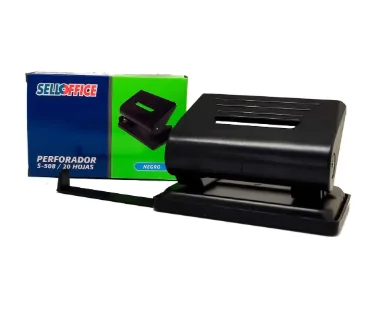 PERFORADOR SELLOFFICE S-508 20 HJS PLASTICO NEGROi