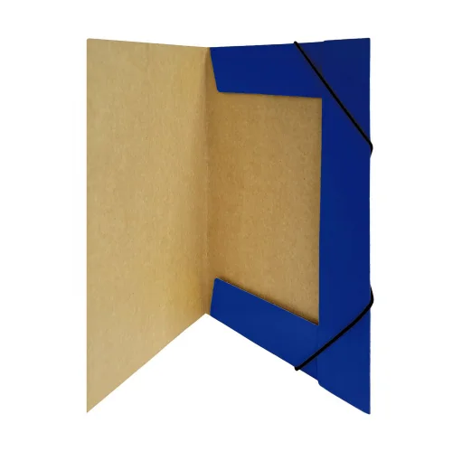 CARPETA CON ELASTICO CARTON AZUL BUHO 5006