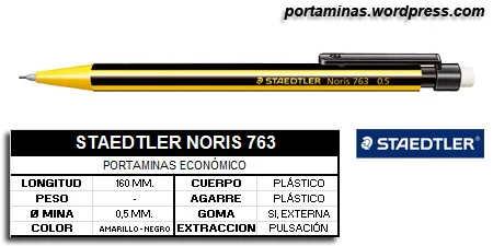 PORTAMINA 0.5 STAEDTLER PLASTICO 773 AMARILLO NEGRO