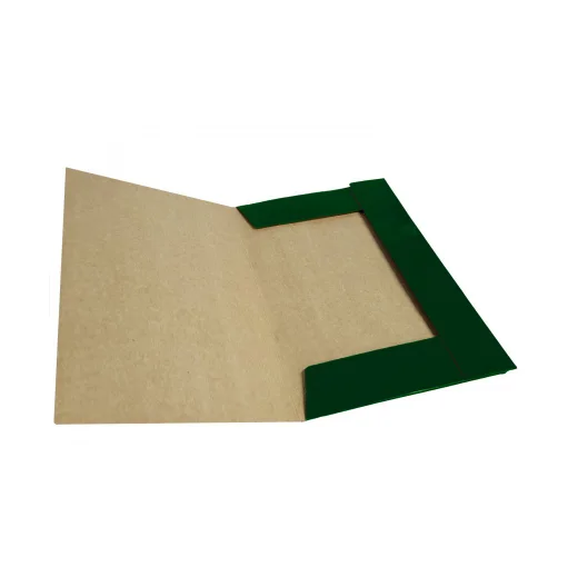 CARPETA CON ELASTICO CARTON VERDE OSCURO BUHO 5005