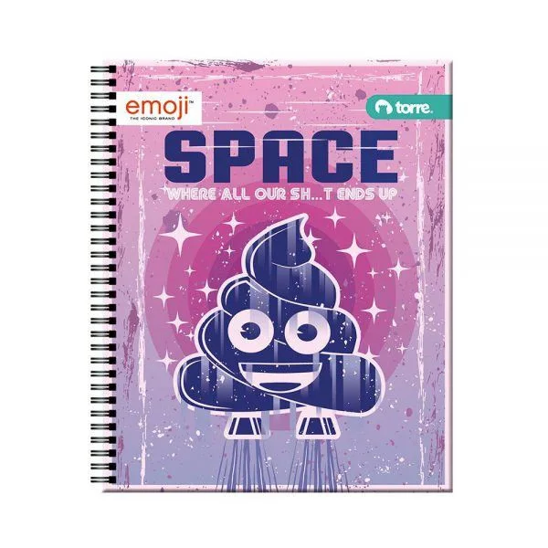 CUADERNO UNIV 7MM 100 HJS TORRE. EMOJIi