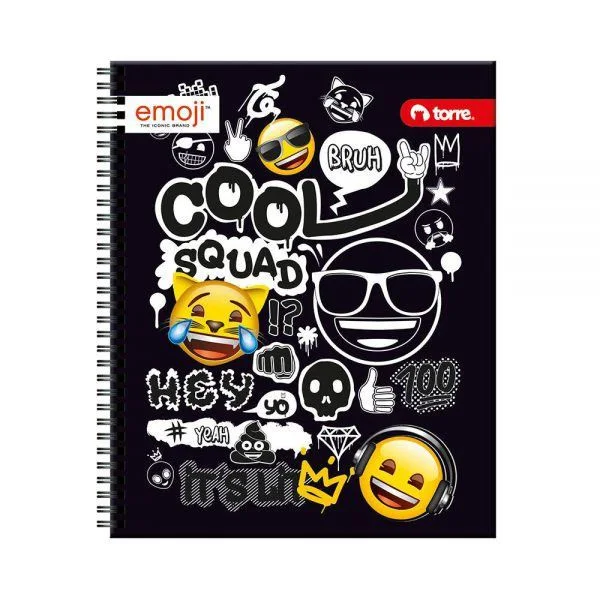 CUADERNO UNIV 7MM 100 HJS TORRE. EMOJIi