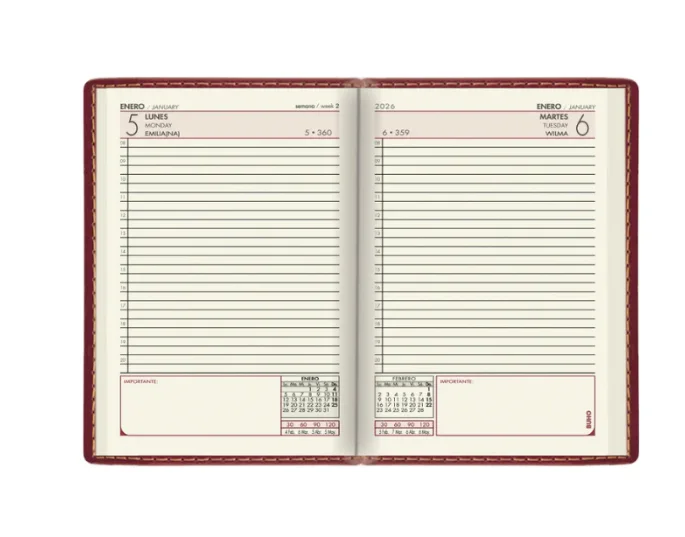 AGENDA 2026 BUHO 11 x 16 EJECUTIVA CLASIC DIA PAG 7701