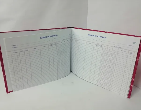 LIBRO REGISTRO DE ACCIONISTA 50HJS REM MAX
