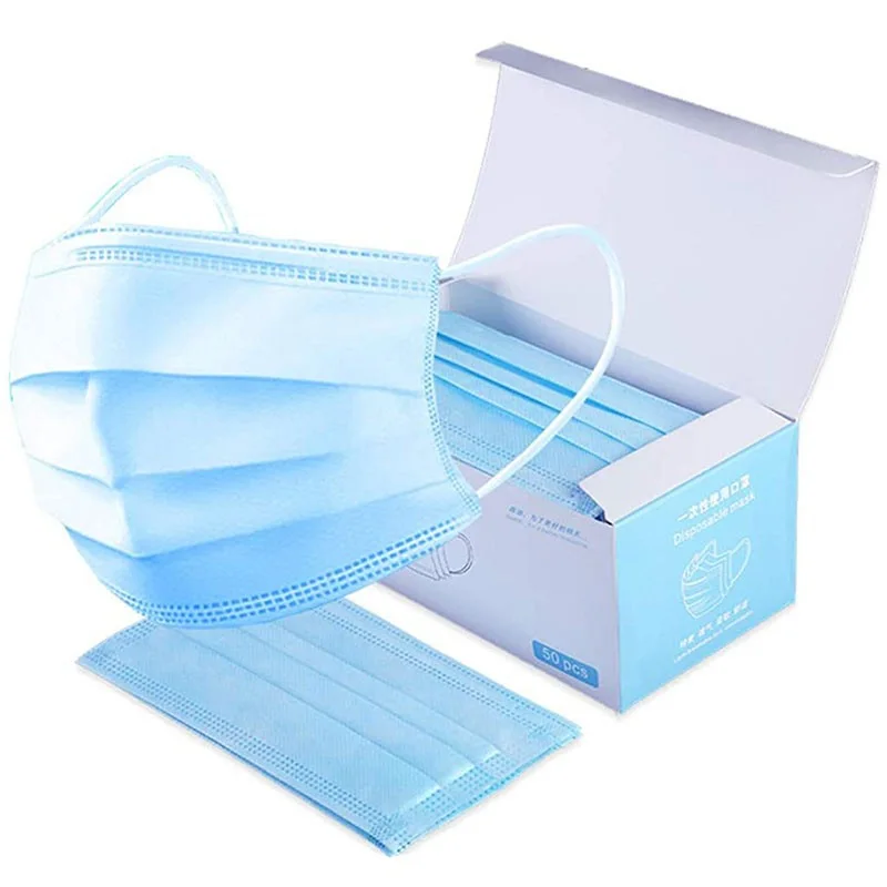 CAJA MASCARILLA DESECHABLES 50UN 3 CAPAS SHENZHEN