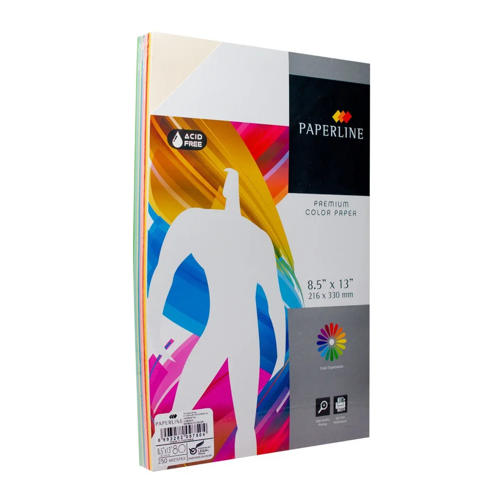 RESMA PAPEL OFICIO MIX COLORES PAPERLINE 250 HJS DD