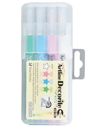 SET 4 MARCADOR BRUSH  PASTEL ARTLINE DECORITE