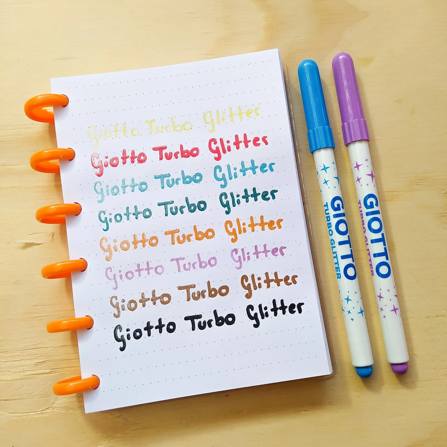 PLUMONES COLOR 8COL GLITTER TURBO GIOTTO