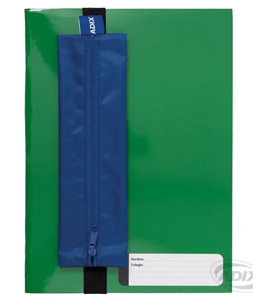 ESTUCHE C/ ELASTICO PARA CUADERNO AZUL ADIX A50315