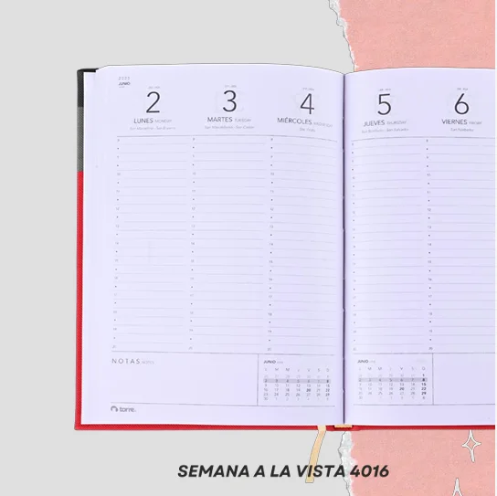 AGENDA 2026 TORRE.4016 TESSUTI SEMANA VISTA 28687