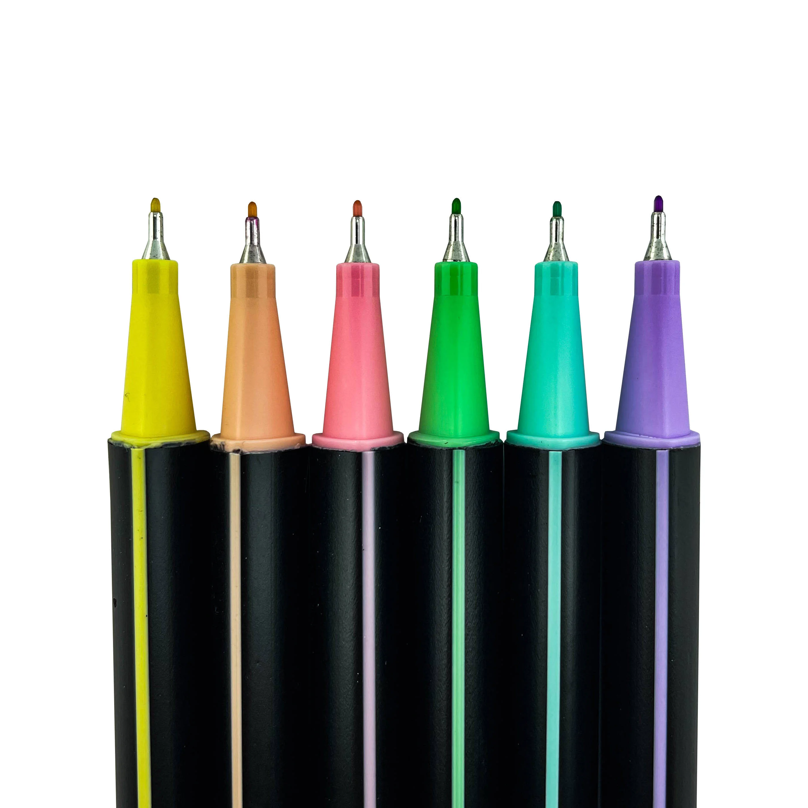 SET FIBRA FINELINER TORRE 6 COL PASTEL 32849