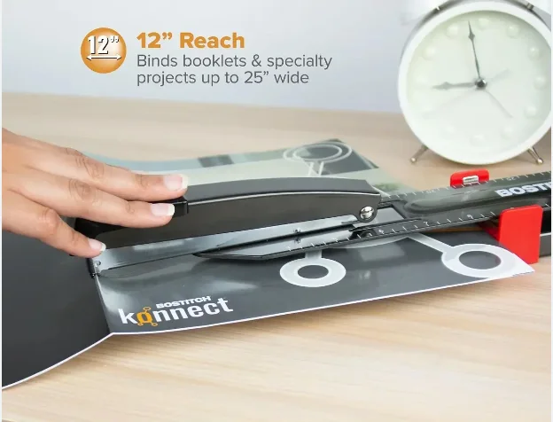 CORCHETERA BOSTITCH B-440LR METALICA NEGRA BRAZO LARGO PARA CALENDARIO