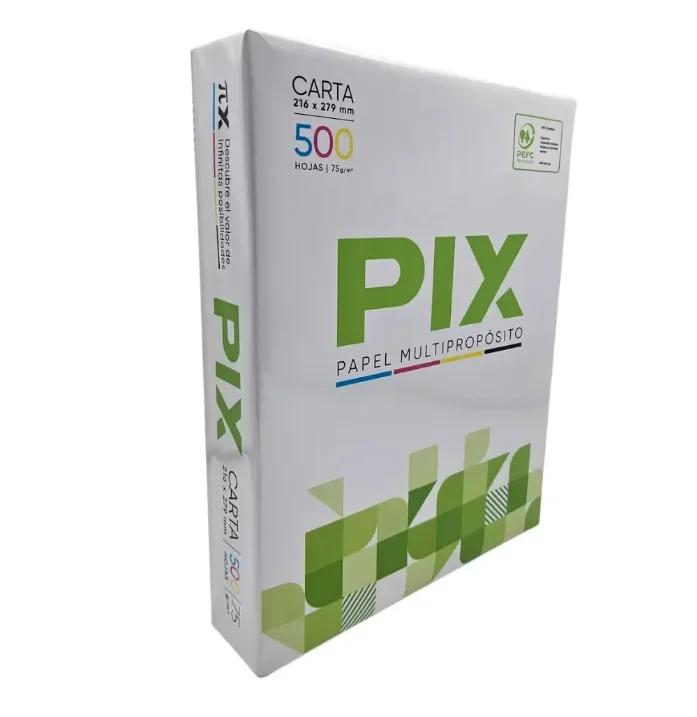 RESMA DE PAPEL CARTA 75GR PIX 500HJS