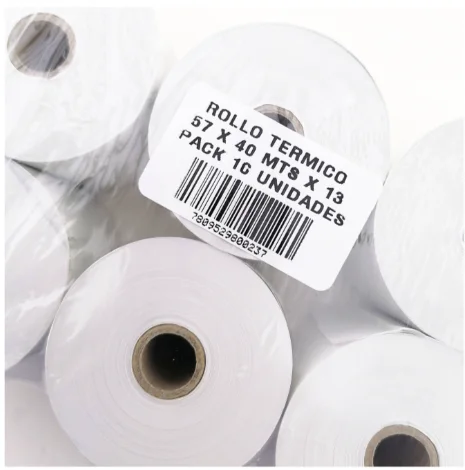 PACK 10 UND ROLLO TERMICO 57MM X 40MT ITALFORM