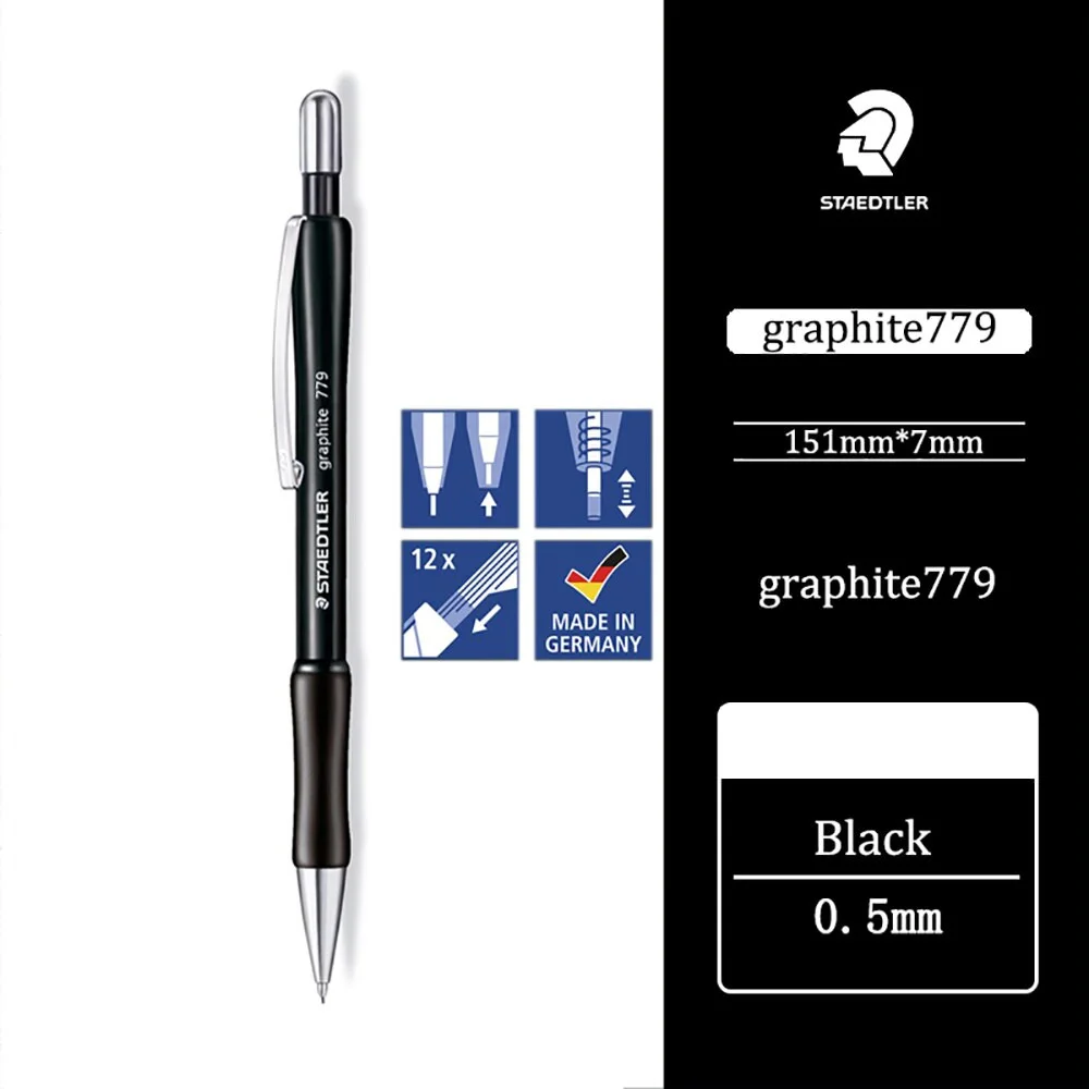 PORTAMINA 0.5 STAEDTLER  METALICO 779 NEGRO