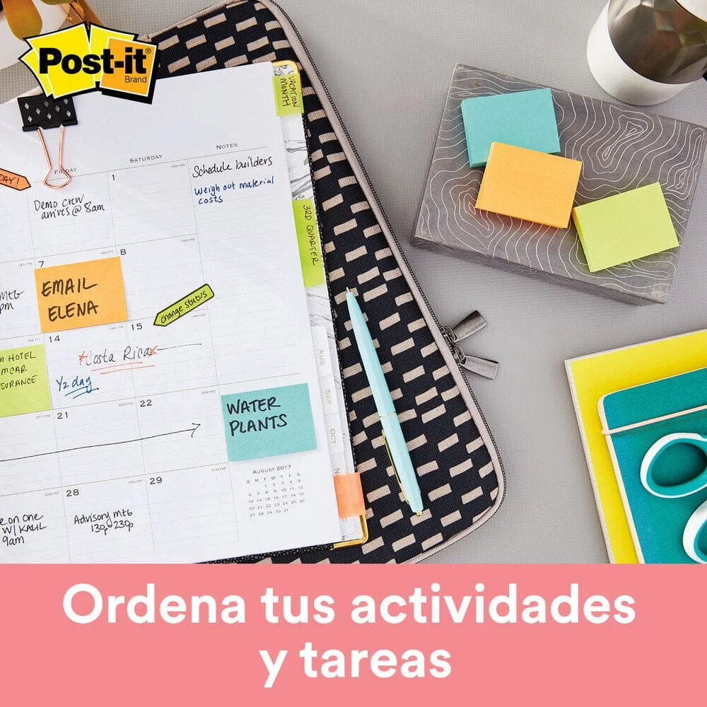 POST IT 653 35 X 47CM 4 COLORES 200HJS FEUILLETS 3M