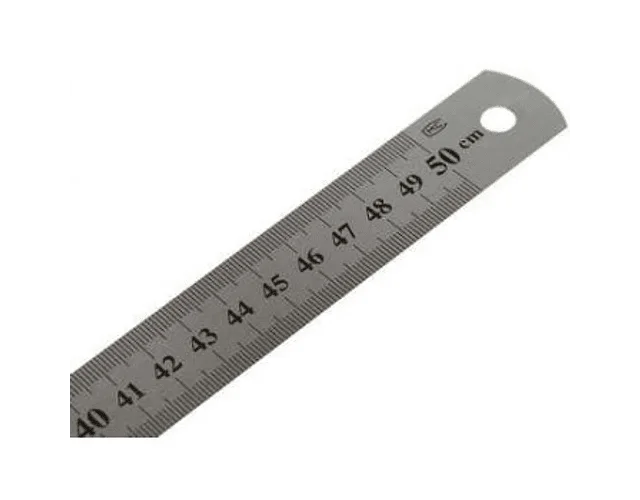 REGLA 50CM METALICA
