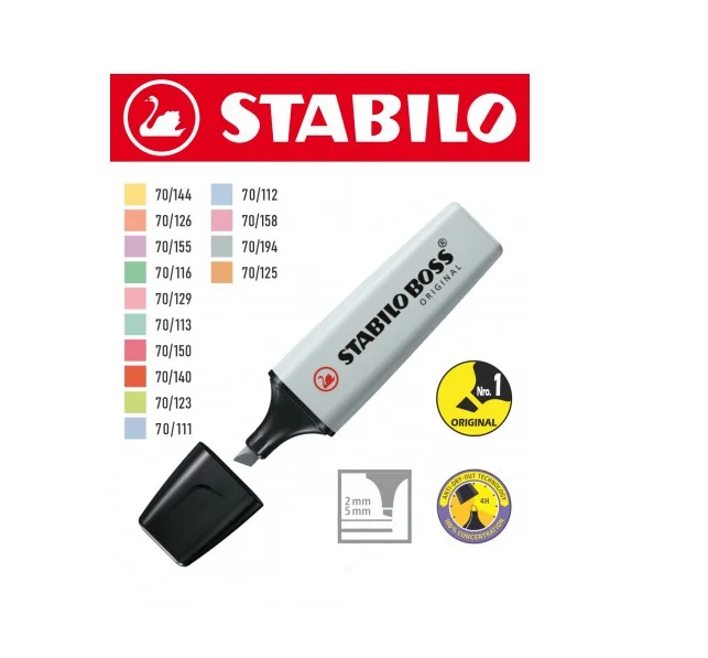 DESTACADOR STABILO BOSS GRIS PASTEL 70/194