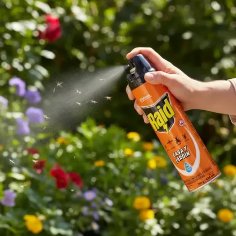 INSECTICIDA CASA Y JARDIN RAID 420CC BASE ACUOSA