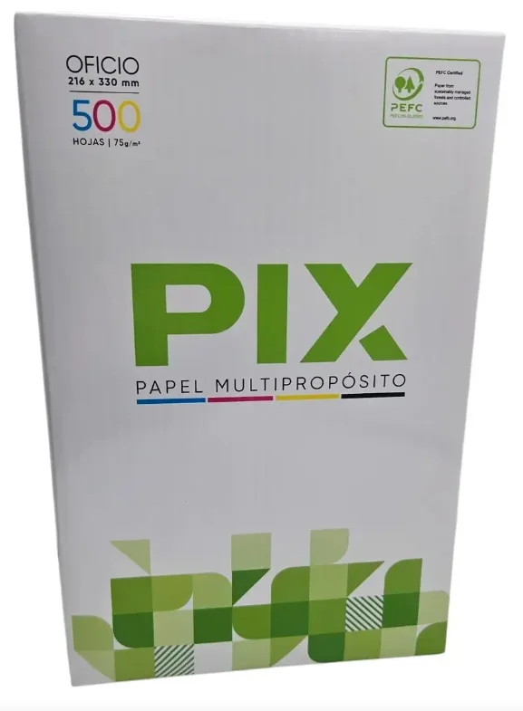 RESMA DE PAPEL OFICIO 75GR PIX 500HJS