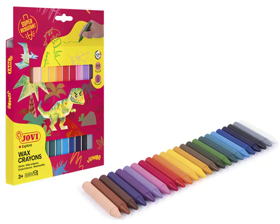 LAPICES DE CERA JUMBO 24 COL JOVI 980/24